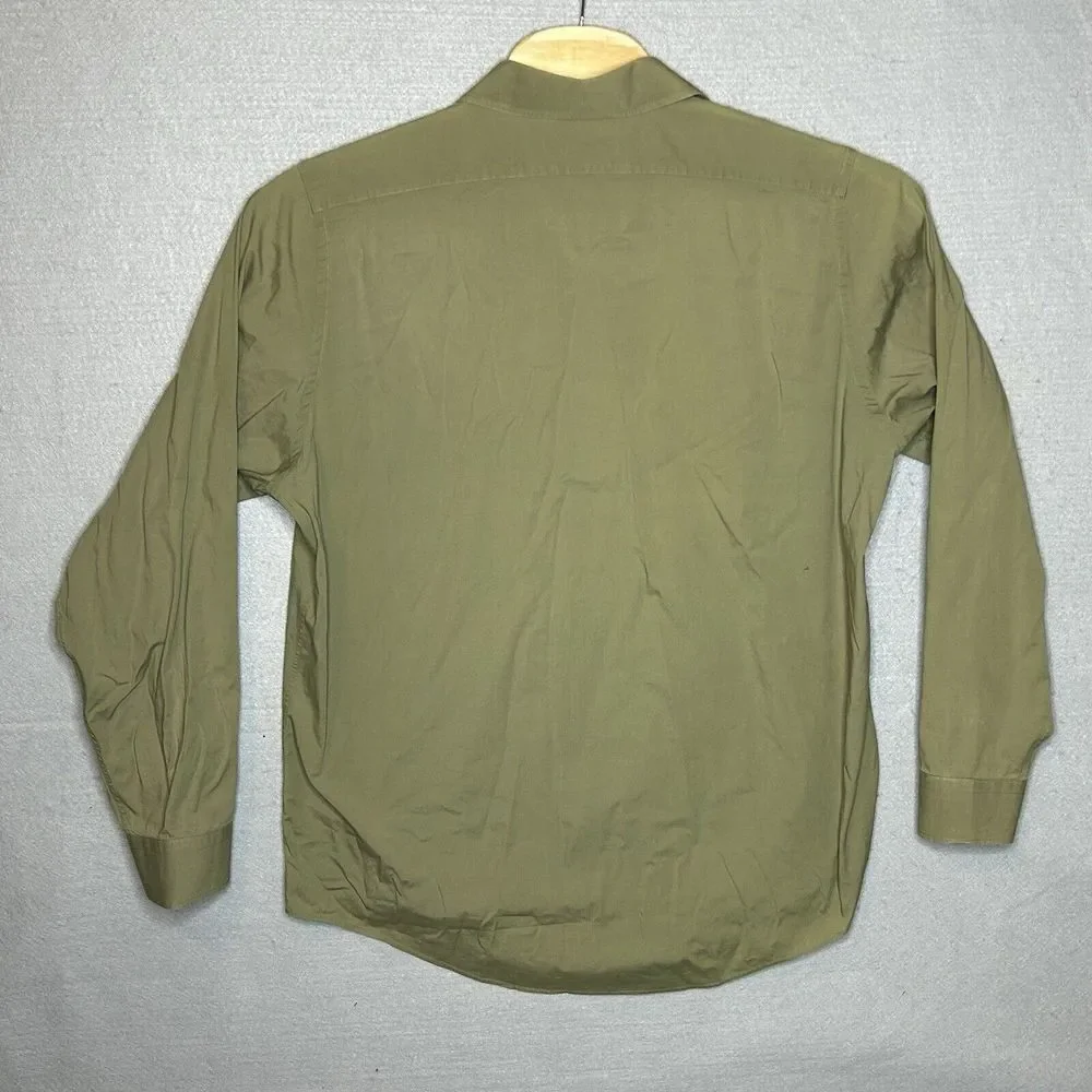 Banana Republic Stretch Classic Olive Green XL Long Sleeve Button Up Shirt‎